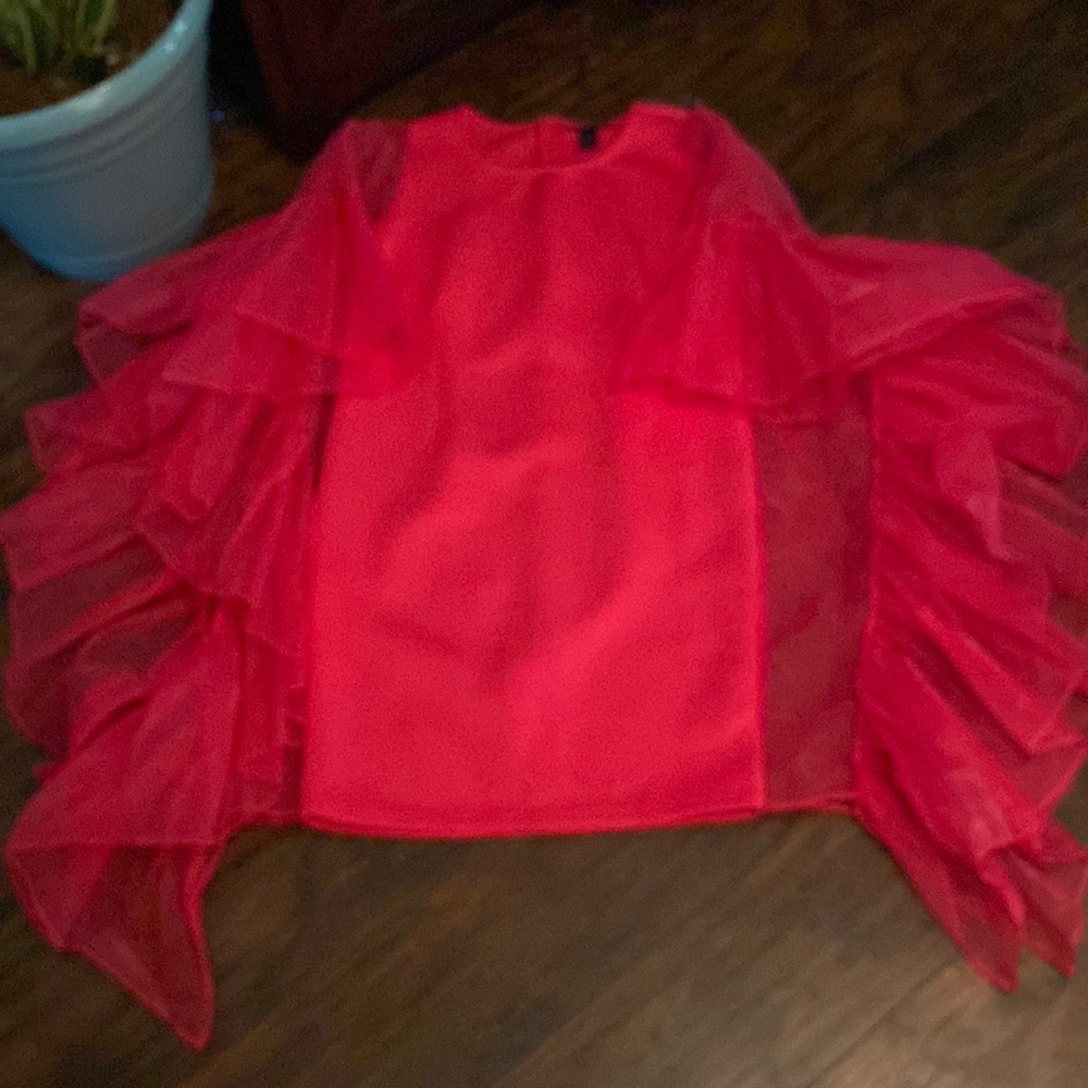 Ashley Stewart Mini Dramatic Chiffon Dress